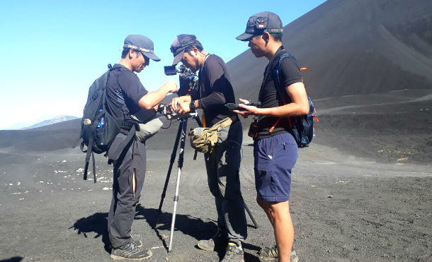 Cadena de televisión Japonesa filma documental sobre volcanes en Nicaragua