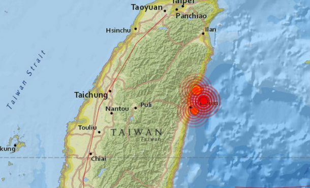 Dos nuevos terremotos de magnitud 5,1 y 5,2 se registrán en Taiwán