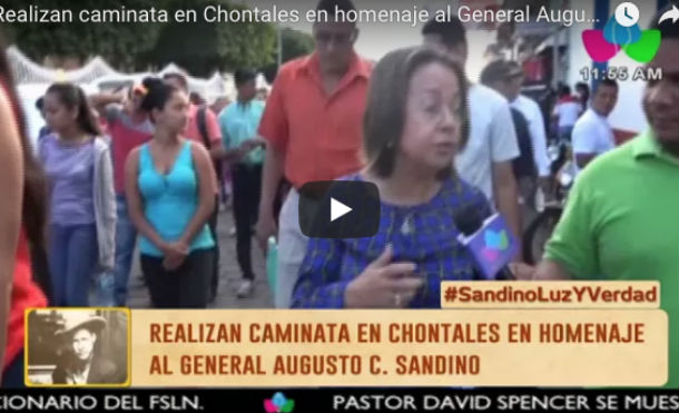 Realizan caminata en Chontales en homenaje al General Augusto C. Sandino