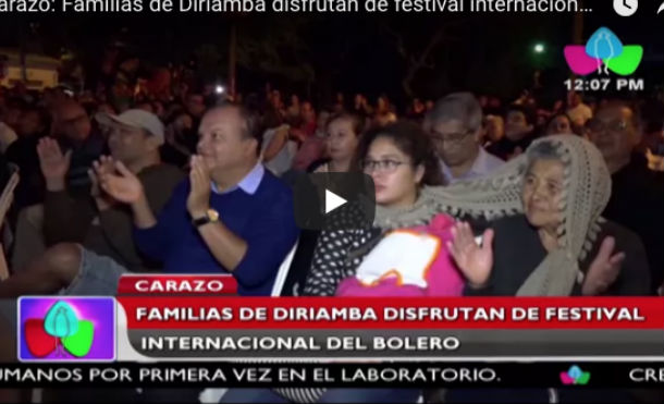 Carazo: Familias de Diriamba disfrutan de festival internacional del bolero