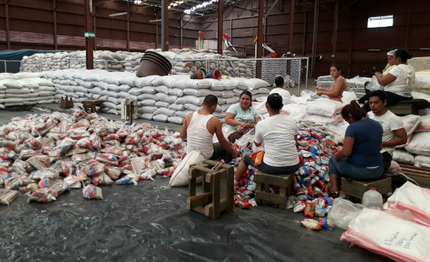 Gobierno inicia entrega de paquetes alimenticios a familias del corredor seco