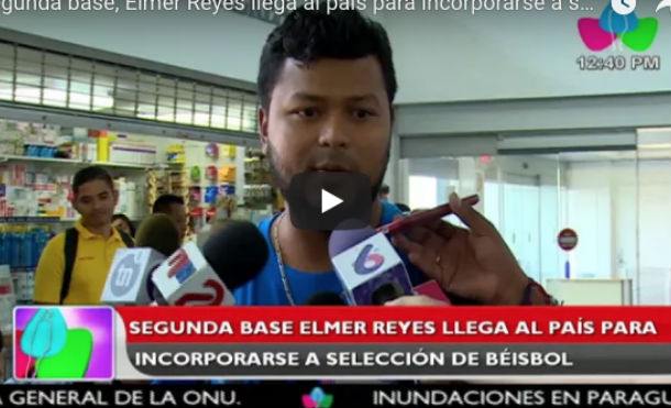 Segunda base Elmer Reyes llega al país para incorporarse a selección de béisbol