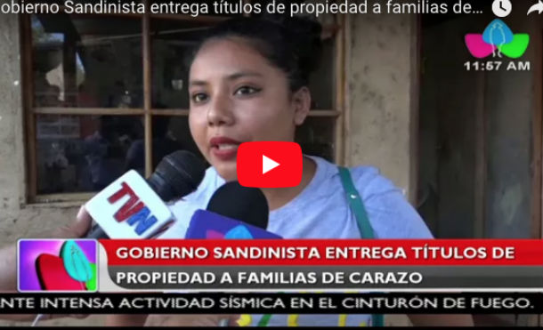 Gobierno Sandinista entrega títulos de propiedad a familias de Carazo