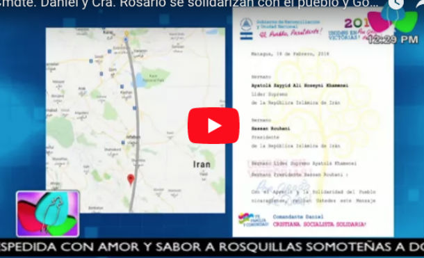 Cmdte. Daniel y Cra. Rosario se solidarizan con el pueblo y Gobierno de Irán por accidente aéreo