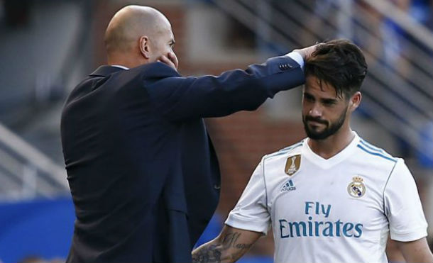 Zidane decepcionado de Isco, lo venderá