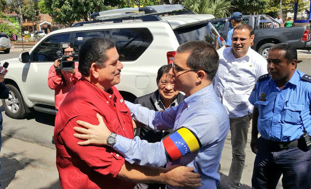 Canciller venezolano compañero Jorge Arreaza llega a ciudad de Estelí