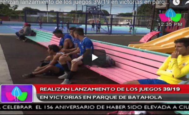 Realizan lanzamiento de los juegos 39/19 en victorias en parque de Batahola