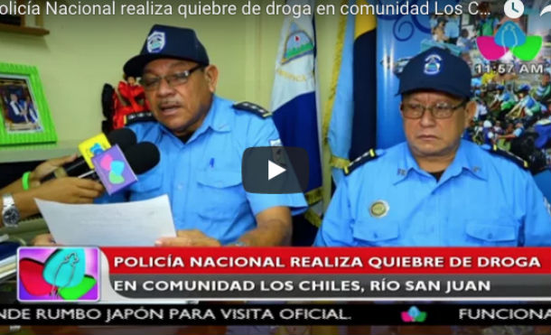 Policía Nacional realiza quiebre de droga en comunidad Los Chiles, Río San Juan