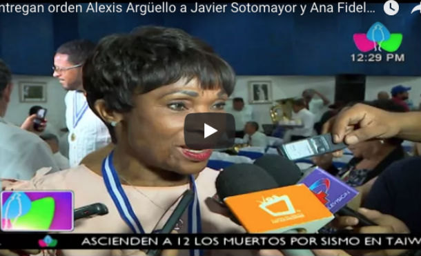 Entregan orden Alexis Argüello a Javier Sotomayor y Ana Fidelia Quirot