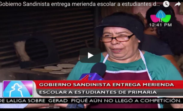 Gobierno Sandinista entrega merienda escolar a estudiantes de primaria