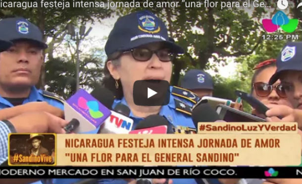 Nicaragua festeja intensa jornada de amor “una flor para el General Sandino”