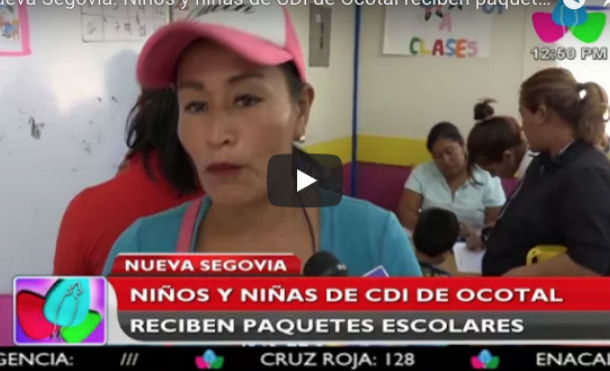 Nueva Segovia: Niños y niñas de CDI de Ocotal reciben paquetes escolares