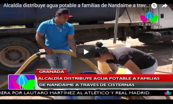 Alcaldía distribuye agua potable a familias de Nandaime a través de cisternas