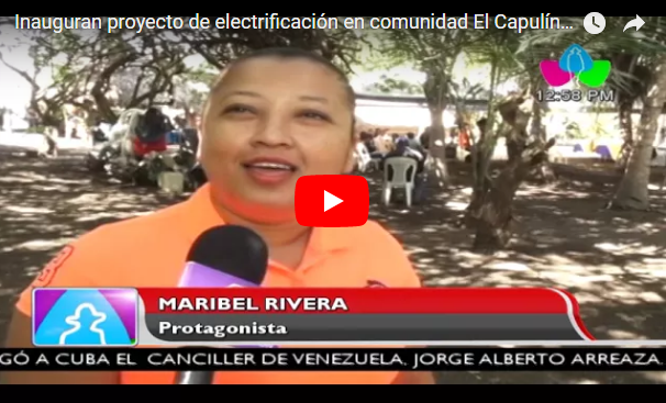 Inauguran proyecto de electrificación en comunidad El Capulín en Chinandega