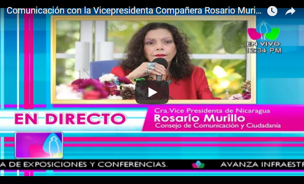 Comunicación con la Vicepresidenta Compañera Rosario Murillo, 2 de Febrero de 2018