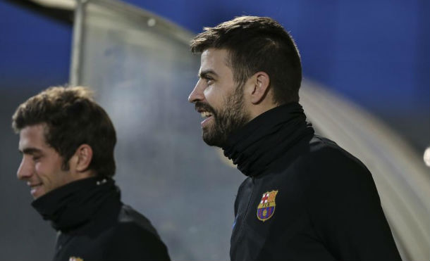 Piqué listo para jugar contra el Valencia