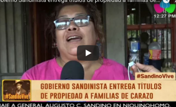 Gobierno Sandinista entrega títulos de propiedad a familias de Carazo