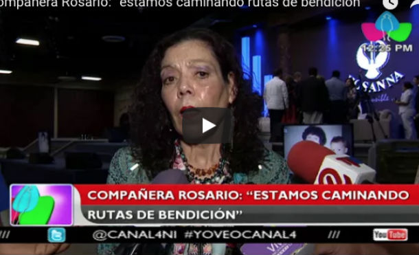 Compañera Rosario: “estamos caminando rutas de bendición”