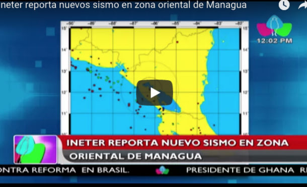 Ineter reporta nuevos sismo en zona oriental de Managua