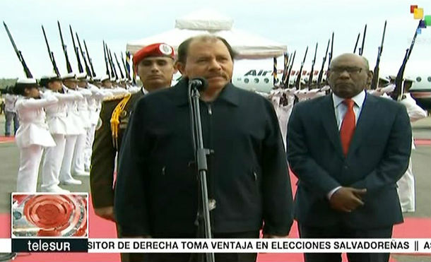 Presidente Daniel llega a Venezuela para participar en Cumbre ALBA-TCP