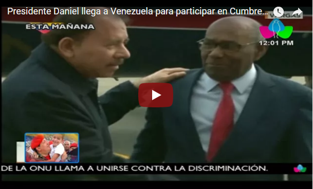 Presidente Daniel llega a Venezuela para participar en Cumbre ALBA-TCP