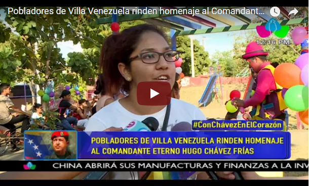 Pobladores de Villa Venezuela rinden homenaje al Comandante Eterno Hugo Chávez Frías