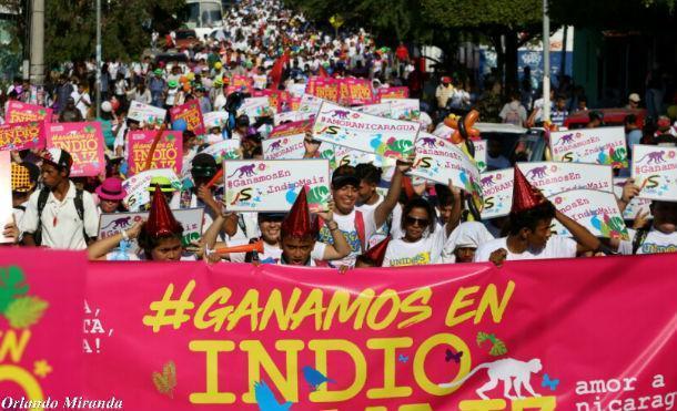 Miles de nicaragüenses caminaron celebrando que #GanamosEnIndioMaiz