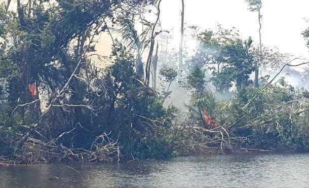 Bomberos aseguraron que la modalidad efectiva para controlar incendio en San Juan de Nicaragua es a través de la vía aérea