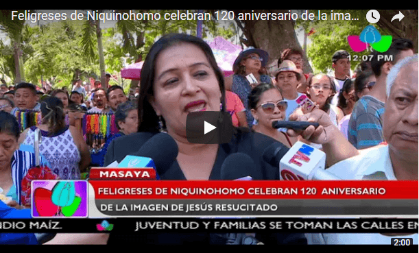 Feligreses de Niquinohomo celebran 120 aniversario de la imagen de Jesús Resucitado