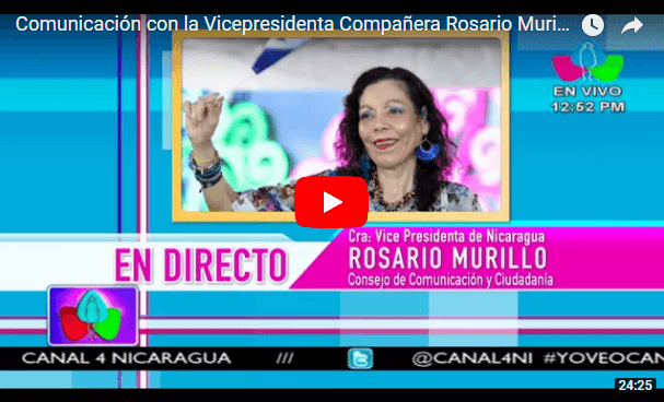 Comunicación con la Vicepresidenta Compañera Rosario Murillo, 16 de Abril 2018