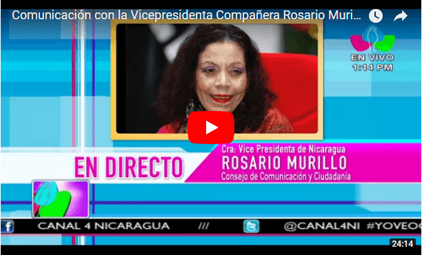 Comunicación con la Vicepresidenta Compañera Rosario Murillo, 17 de Abril 2018