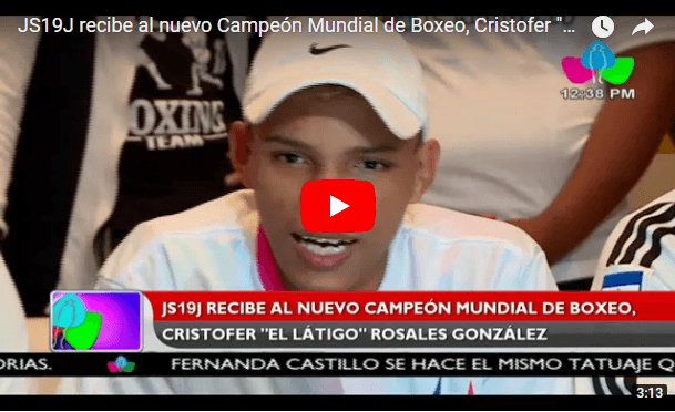 JS19J recibe al nuevo Campeón Mundial de Boxeo, Cristofer "El Látigo" Rosales González