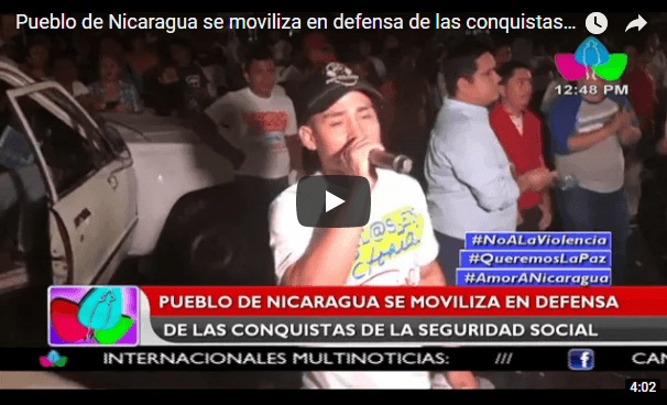 Pueblo de Nicaragua se moviliza en defensa de las conquistas de la seguridad social