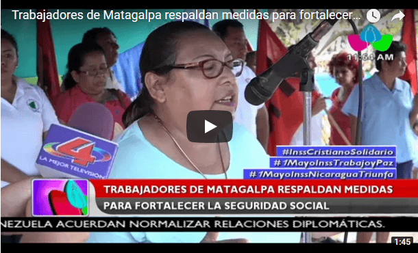 Trabajadores de Matagalpa respaldan medidas para fortalecer la seguridad social