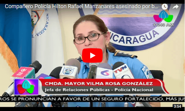 Compañero Policía Hilton Rafael Manzanares asesinado por balas de escopeta en la UPOLI