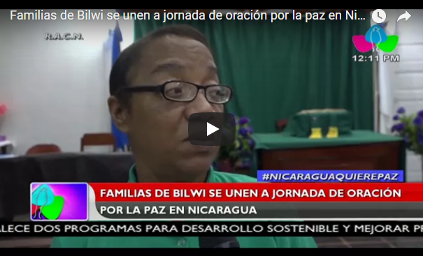 Familias de Bilwi se unen a jornada de oración por la paz en Nicaragua