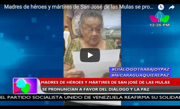 Madres de héroes y mártires de San José de las Mulas se pronuncian a favor del diálogo