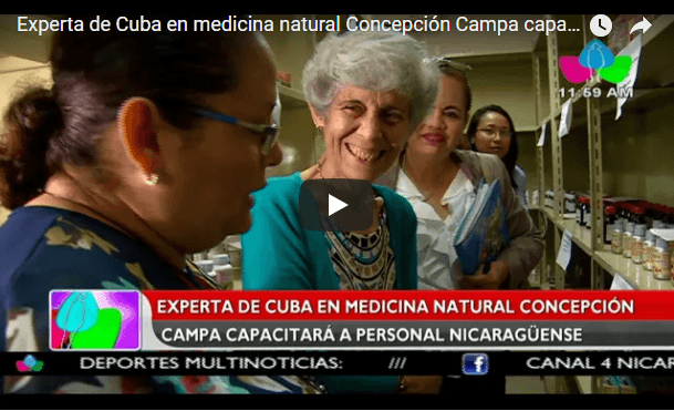 Experta de Cuba en medicina natural Concepción Campa capacitará a personal nicaragüense