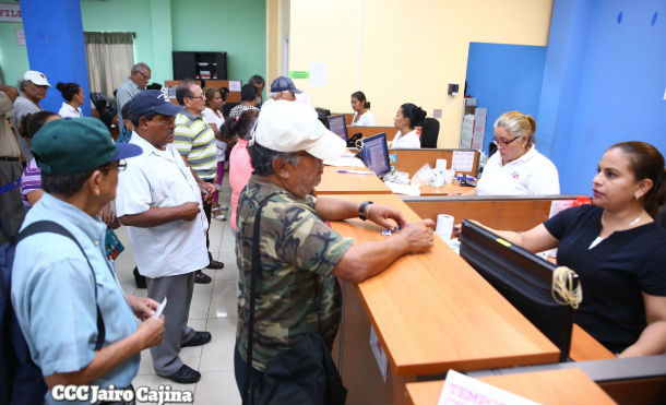 Jubilados y pensionados de Masaya reciben su pensión en total normalidad y tranquilidad