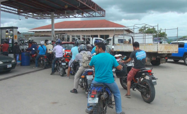 Gasolineras de Nueva Segovia desabastecidas por causa de tranques en carreteras