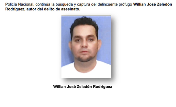 Foto Policía Nacional // La institución continñua en la búsqueda y captura del delincuente prófugo Willian José Zeledón Rodríguez