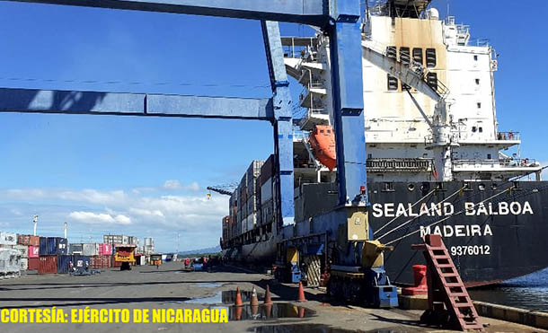 Foto Ejército de Nicaragua // Se brindó protección y seguridad a 13 buques mercantes