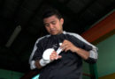 Román “Chocolatito” González durante su entrenamiento en el Gimnasio Roger Deshon de Managua / Foto: Viva Nicaragua, Canal 13