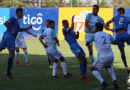 Jugadores de la Selección Nacional de Fútbol de Nicaragua de Juan Vita y Guatemala en juego amistoso.