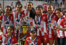 Jugadores del Real Estelí celebrando su triunfo en el torneo de fútbol femenino de primera división ante la UNAN-Managua.