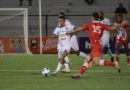 Jugadores del Managua FC y el Real Estelí durante el juego de la jornada 9 del Torneo Clausura 2021, desde el Estadio independencia.