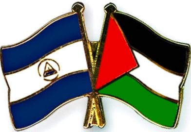 Bandera de Palestina y Nicaragua