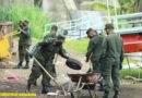 Efectivos del Ejército de Nicaragua en jornada ecológica en la laguna de Tiscapa de Managua