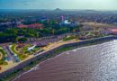 Vistas aérea del paseo Xolotlán en Managua, Nicaragua