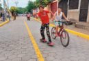 Niños jugando en las calles inauguradas por la Alcaldía de Ciudad Sandino